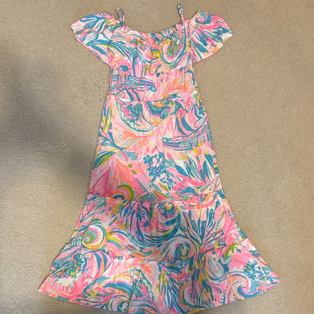 Lilly Pulitzer Pink and Blue Swirl Dress
